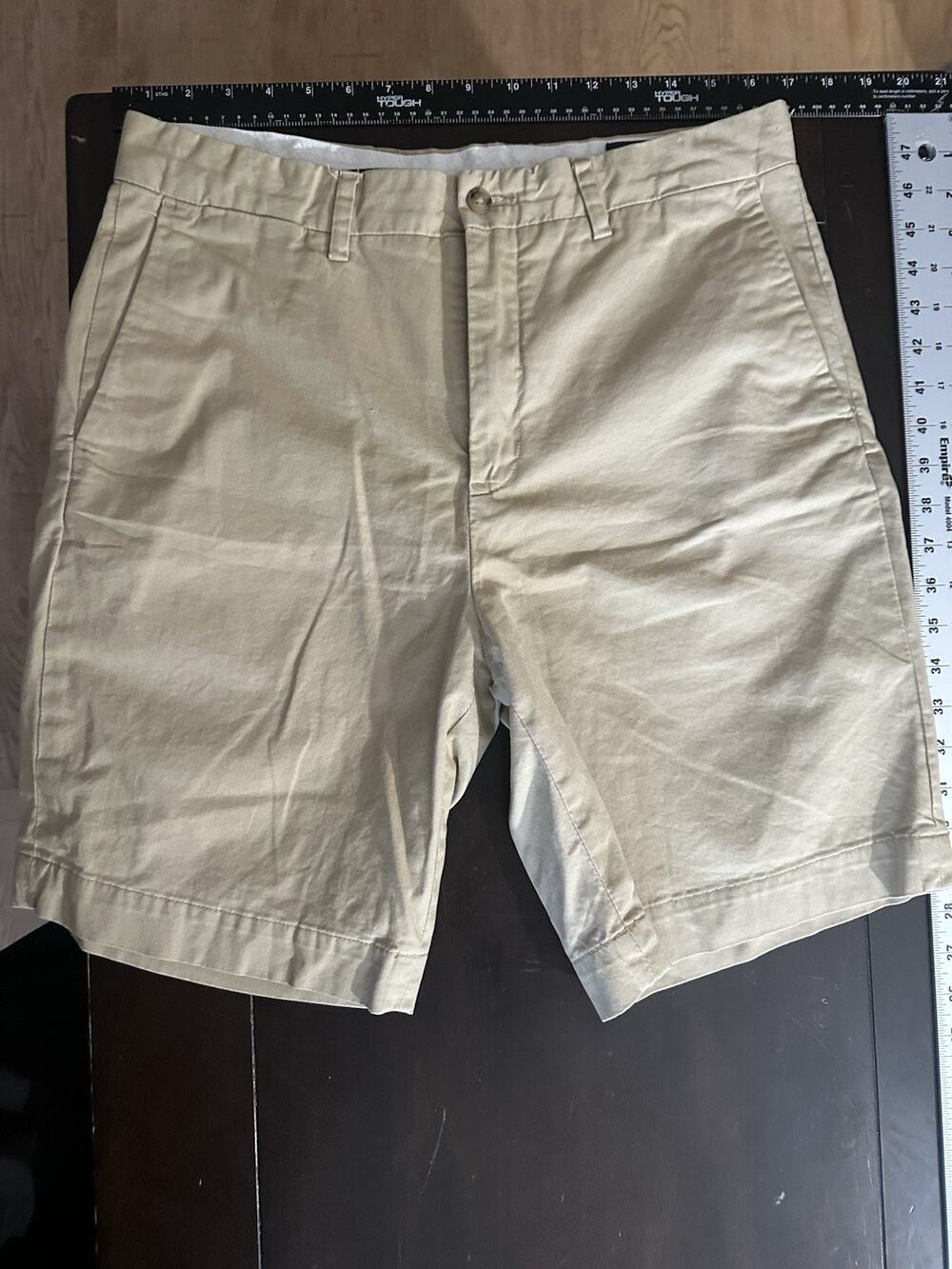 Polo Ralph Lauren Men's Beige Chino Shorts Cotton Stretch Classic Fit Logo Sz32